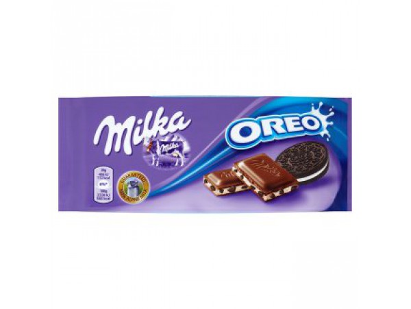 Milka Oreo молочный шоколад с кусочками печенья и ванильным кремом 100 г